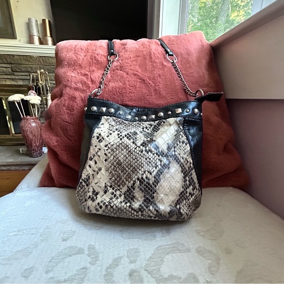 Carlos Snakeskin Faux Leather Crossbody Bag - Picture 8 of 8